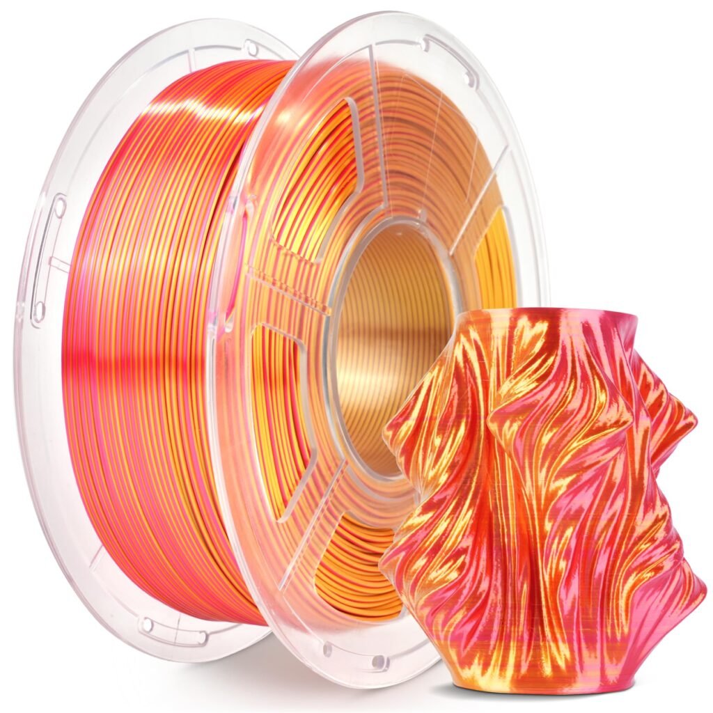 Filamento SUNLU Silk PLA+ para Impresoras 3D: Colores Brillantes y Resistentes